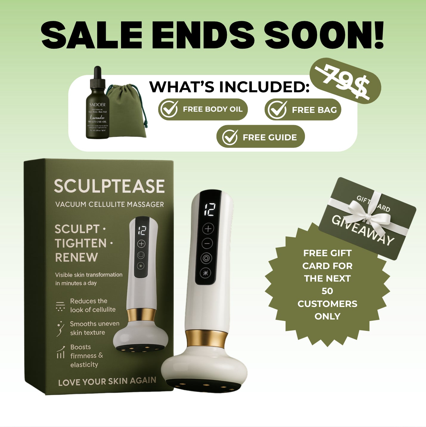 SculptEase Cupping Cellulite Massager™