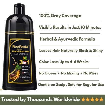 RootVeda Vibrant Herbal 3-in-1 Hair Color™